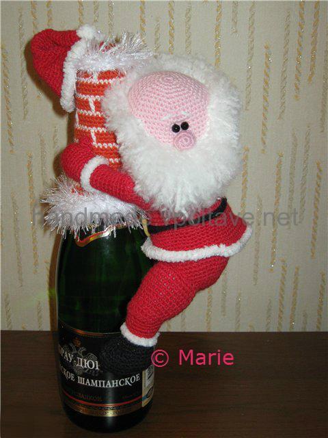 Подарунковий Санта на пляшку шампанського