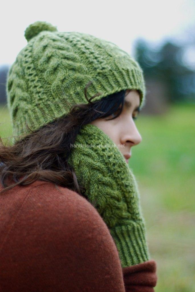 Зелена шапочка і рукавиці від Kirsten Kapur