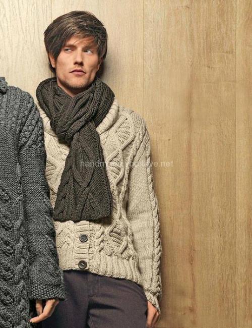 Коричневый шарф от Bergere de France