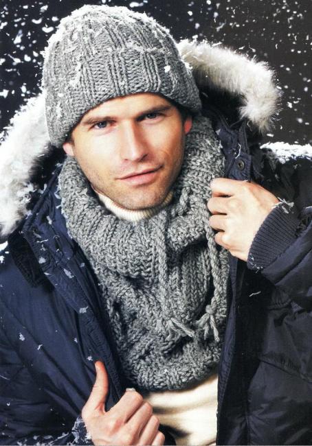 Шапочка і снуд для чоловіка