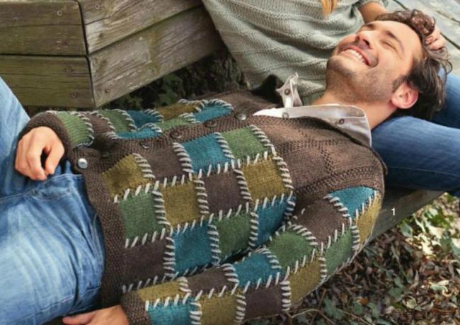 Чоловічий жакет в силі печворк