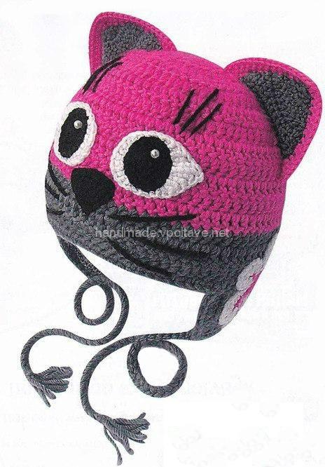 Гламурна шапочка для дівчинки "Кішка"