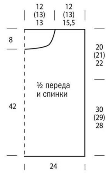 Схема з описом - Літній топ вільного силуету