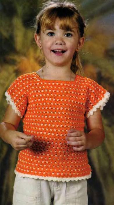 Кофточка в белую крапинку