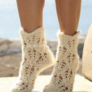 Ажурні вязані шкарпетки